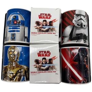 Star Wars Mugs R2D2 C3PO Stormtrooper Darth Vader Set